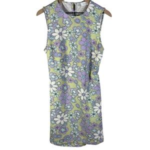VILA sleeveless shift dress with a vibrant floral print size EU 40 or M/8